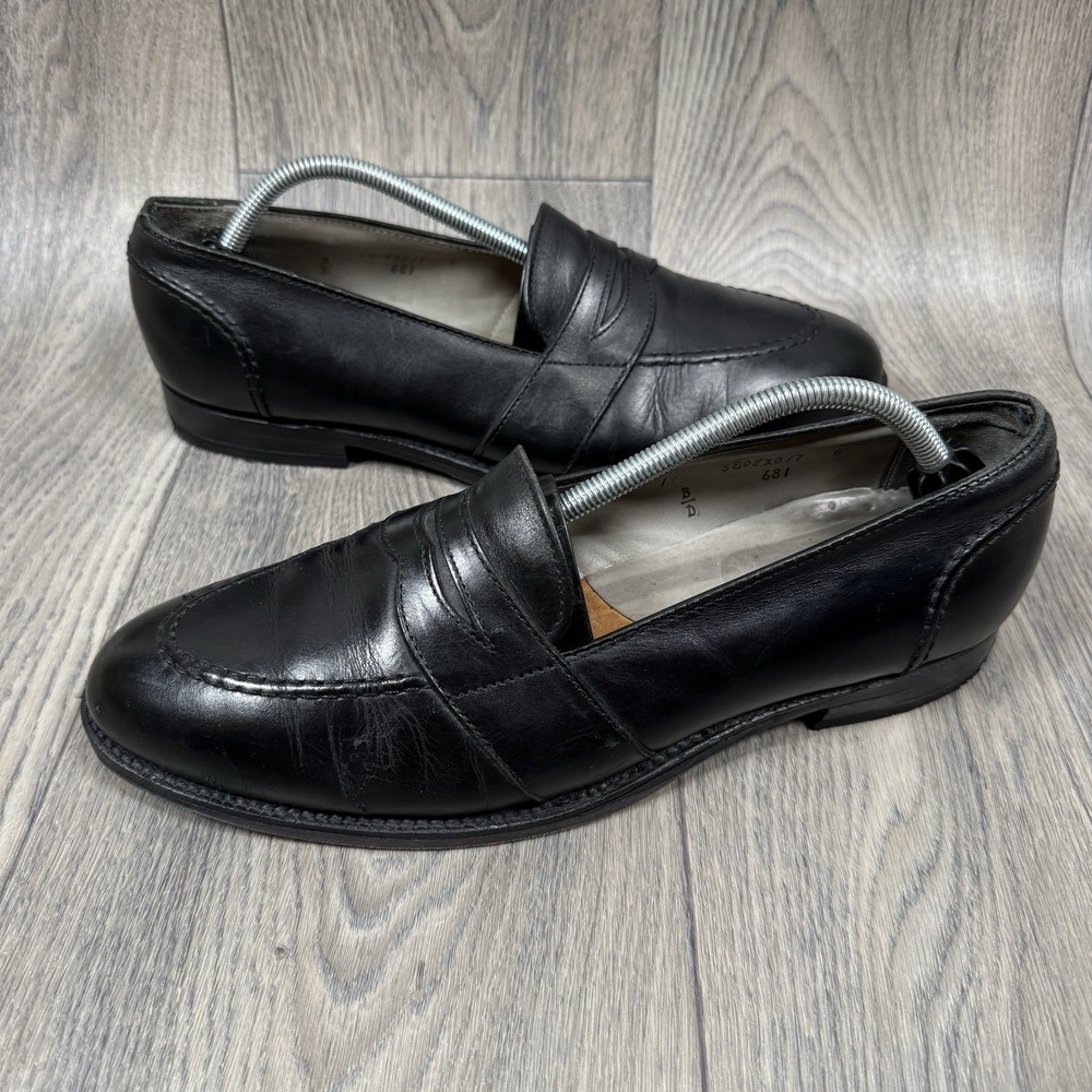 Alden 681 Black Leather Calfskin Full Strap Loafer size 11 D